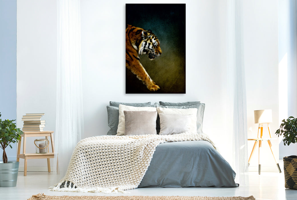 Premium Textil-Leinwand Premium Textil-Leinwand 80 cm x 120 cm  hoch Tiger