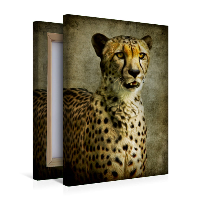 Premium Textil-Leinwand Gepard