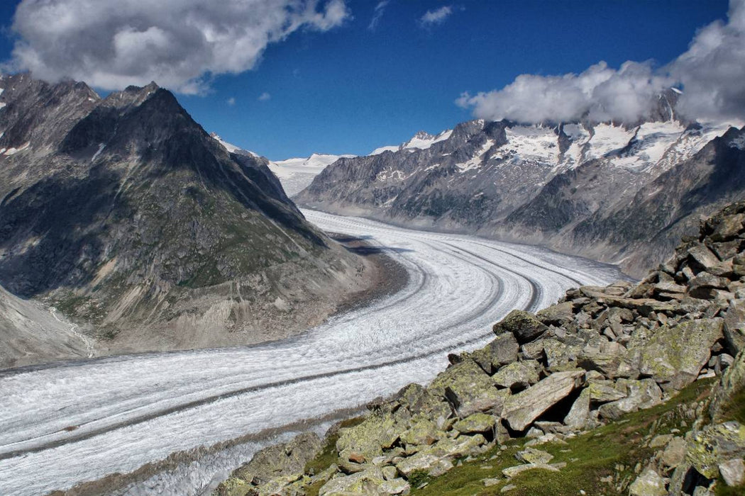 Premium Textil-Leinwand Aletsch-Gletscher