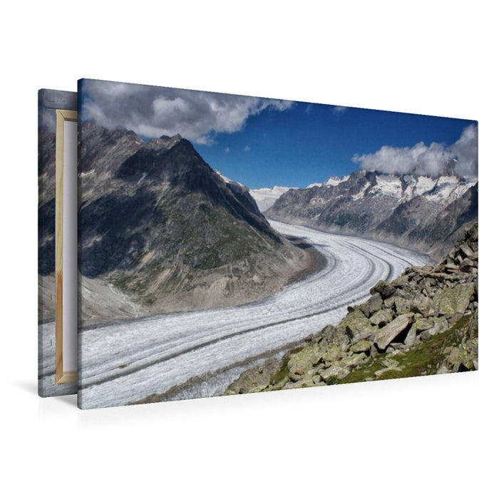 Premium Textil-Leinwand Aletsch-Gletscher