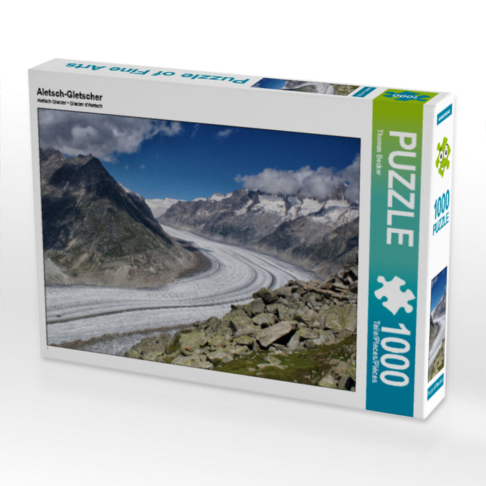 Aletsch-Gletscher 1000 Teile Puzzle quer - CALVENDO Foto-Puzzle'