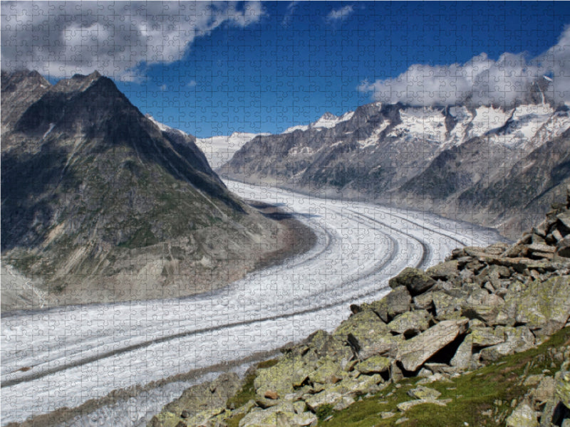 Aletsch-Gletscher 1000 Teile Puzzle quer - CALVENDO Foto-Puzzle'