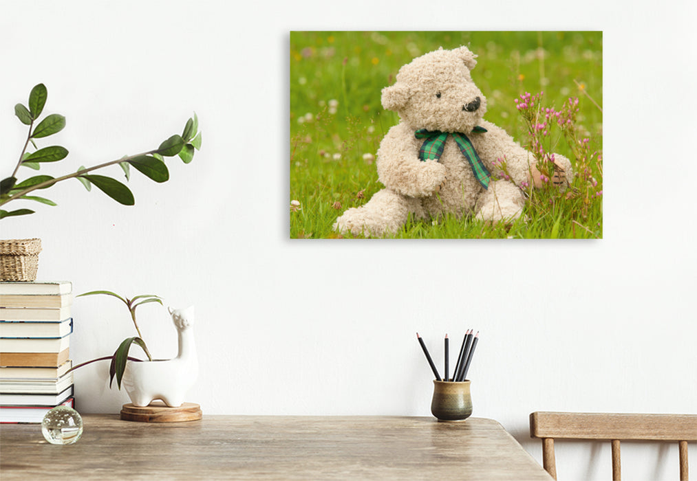 Premium Textil-Leinwand Premium Textil-Leinwand 120 cm x 80 cm quer Ein Motiv aus dem Kalender Geliebte Bären - Teddys