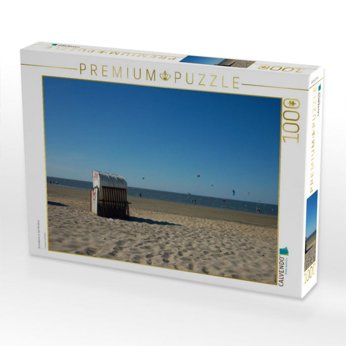 Strandkorb an der Nordsee - CALVENDO Foto-Puzzle'