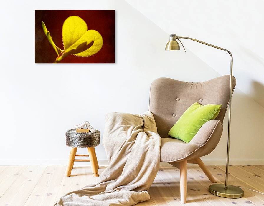 Premium Textil-Leinwand Herzlicher Gruß