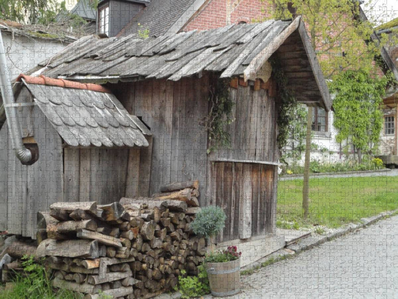 Immobilie aus Holz - CALVENDO Foto-Puzzle'