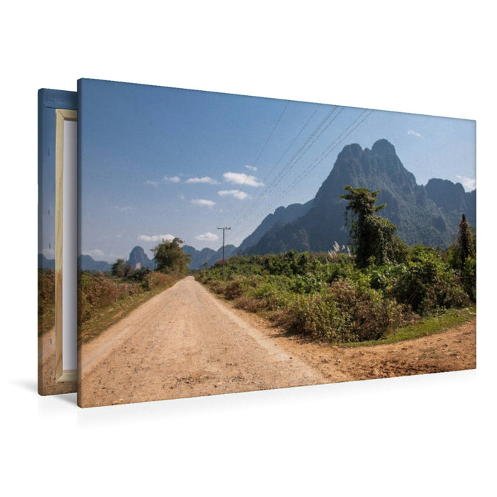 Premium Textil-Leinwand Karstberge