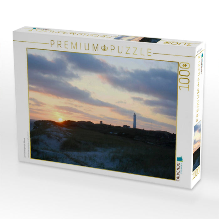 Sonnenuntergang in Blåvand - CALVENDO Foto-Puzzle'