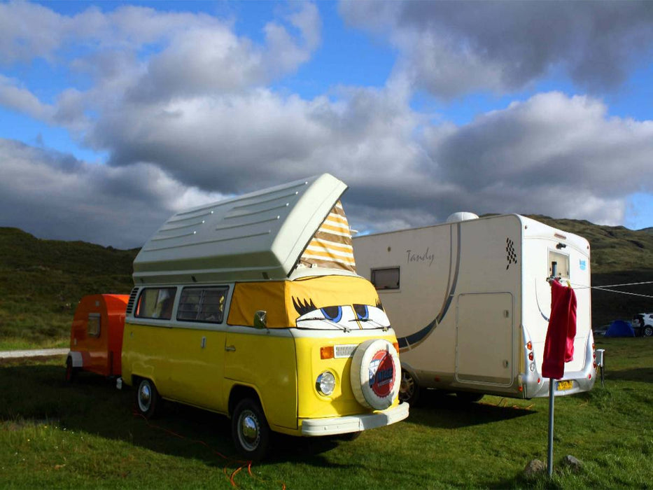 Camping gestern und heute - CALVENDO Foto-Puzzle'