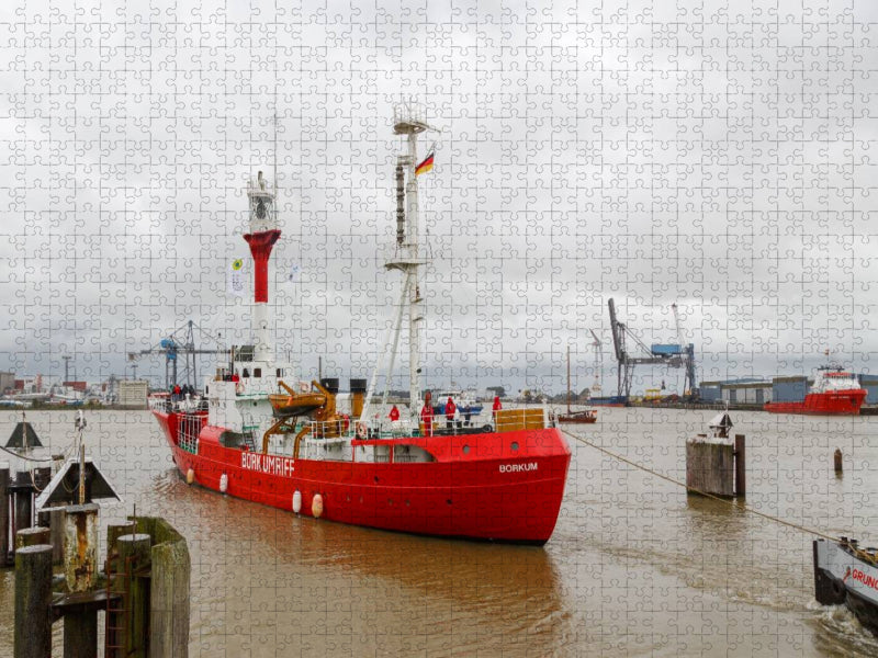 Borkum Riff im Industriehafen - CALVENDO Foto-Puzzle'