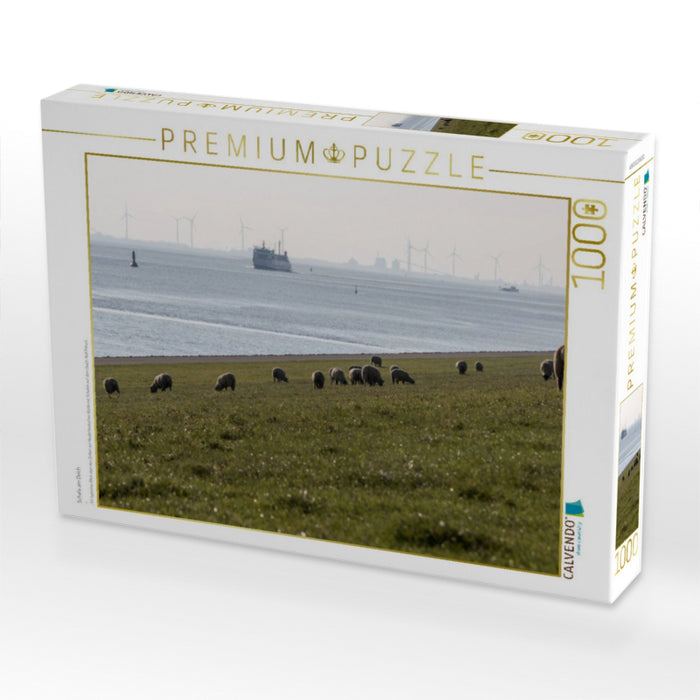 Schafe am Deich - CALVENDO Foto-Puzzle'