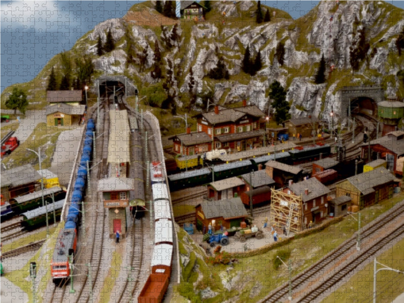 Im Voralpenland, TT-Anlage von W. Graf 1000 Teile Puzzle quer - CALVENDO Foto-Puzzle'