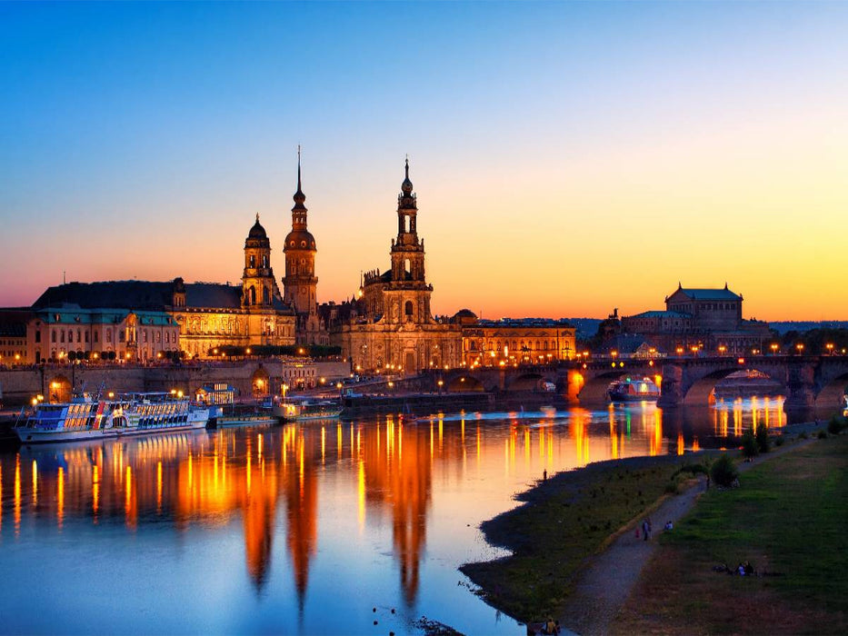 Dresden am Abend - CALVENDO Foto-Puzzle'