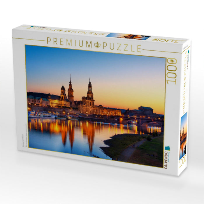 Dresden am Abend - CALVENDO Foto-Puzzle'