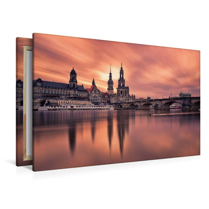 Premium Textil-Leinwand Dresdner Altstadt