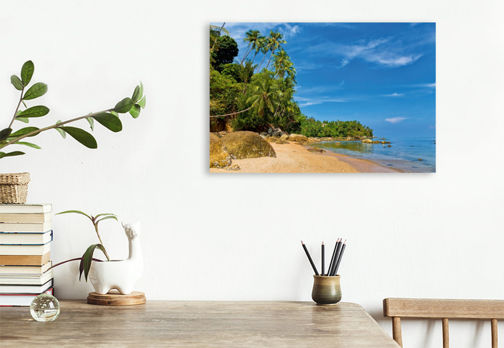 Toile textile haut de gamme Toile textile haut de gamme 120 cm x 80 cm paysage Bang Tao Beach, Phuket 