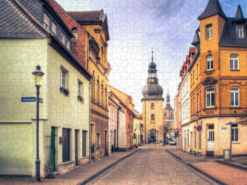 Blick zum Saigertor Hettstedt - CALVENDO Foto-Puzzle'