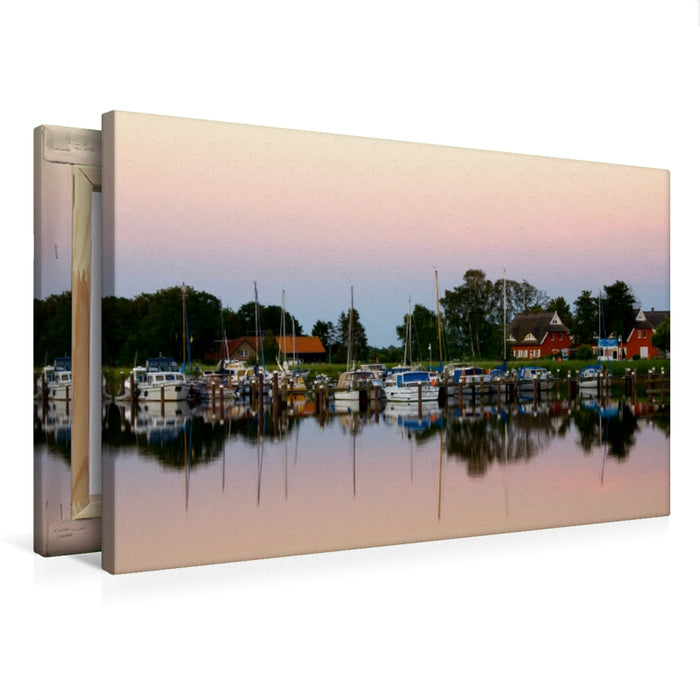 Premium Textil-Leinwand Prerow Hafen