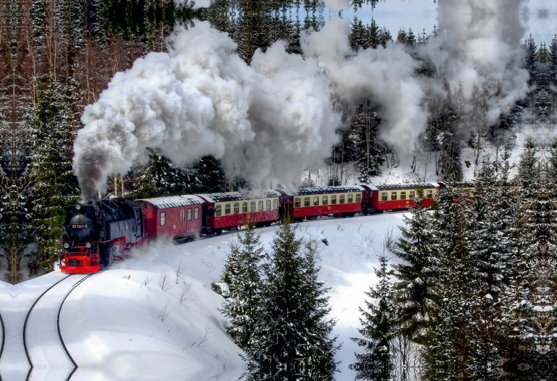 Premium Textil-Leinwand Die Brockenbahn