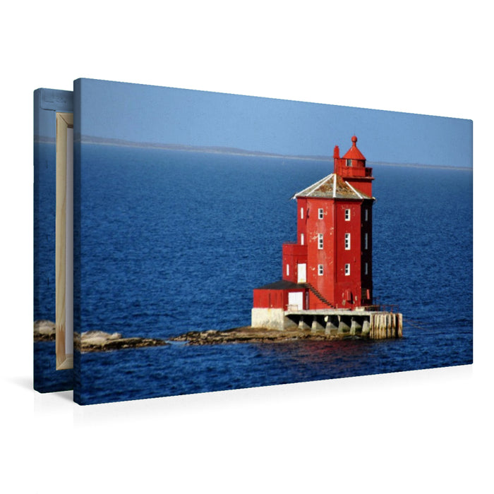 Premium Textil-Leinwand Leuchtturm