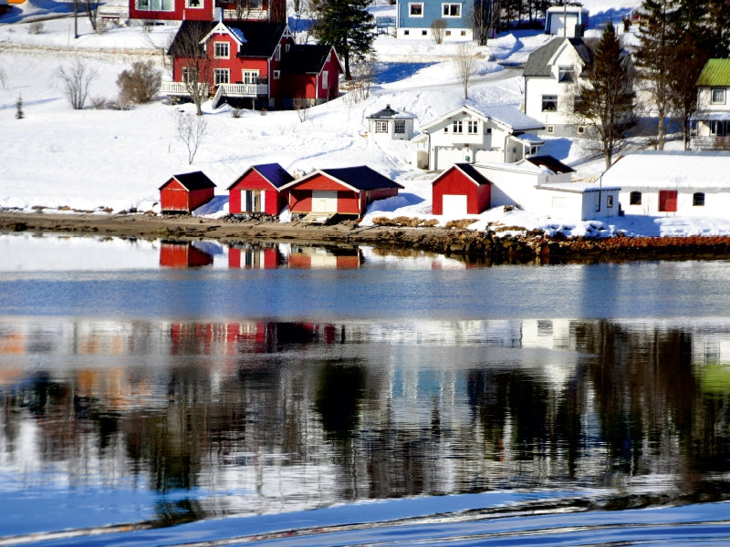 Siedlung auf dem Weg nach Tromsø 1000 Teile Puzzle quer - CALVENDO Foto-Puzzle'