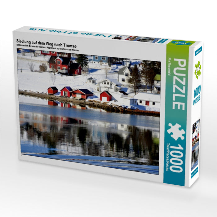 Siedlung auf dem Weg nach Tromsø 1000 Teile Puzzle quer - CALVENDO Foto-Puzzle'