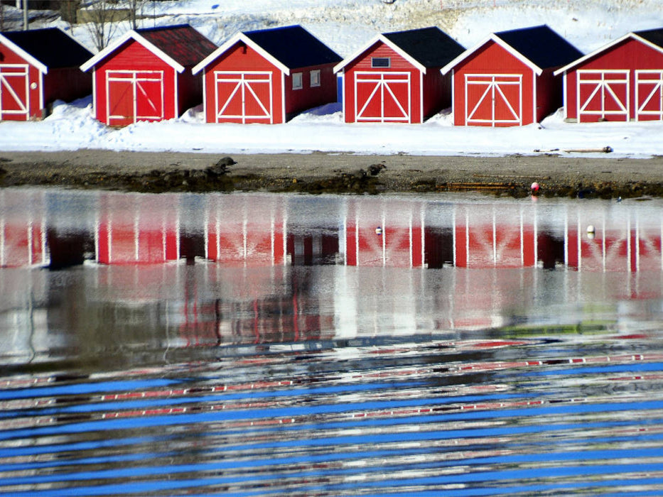 Bootshäuschen am Ufer - CALVENDO Foto-Puzzle'