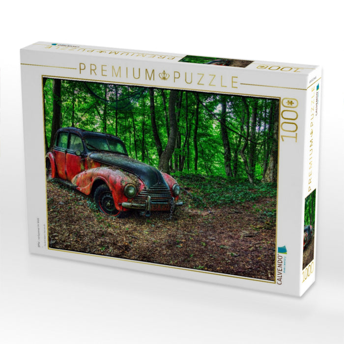 BMW - verlassener im Wald - CALVENDO Foto-Puzzle'
