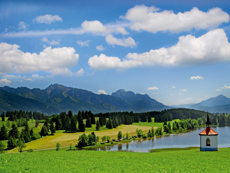 Kapelle bei Hegratsried, Ostallgäu 1000 Teile Puzzle quer - CALVENDO Foto-Puzzle'
