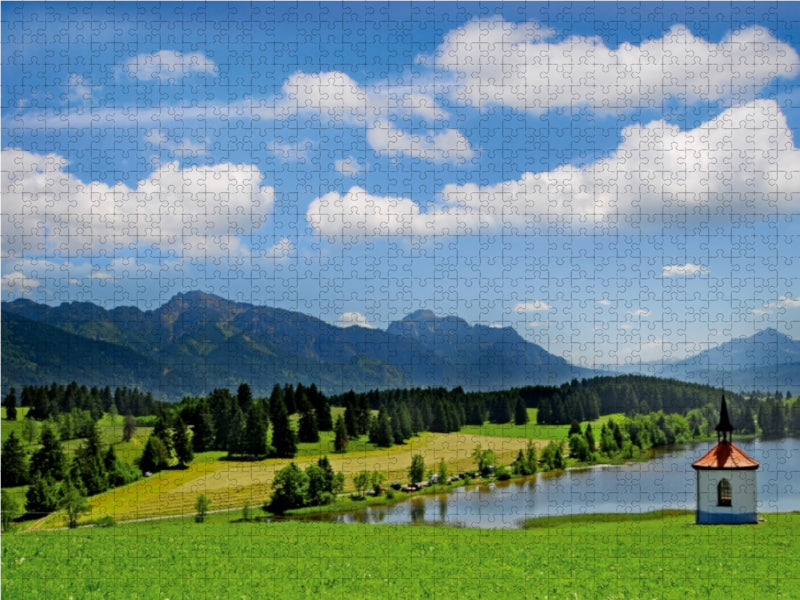 Kapelle bei Hegratsried, Ostallgäu 1000 Teile Puzzle quer - CALVENDO Foto-Puzzle'