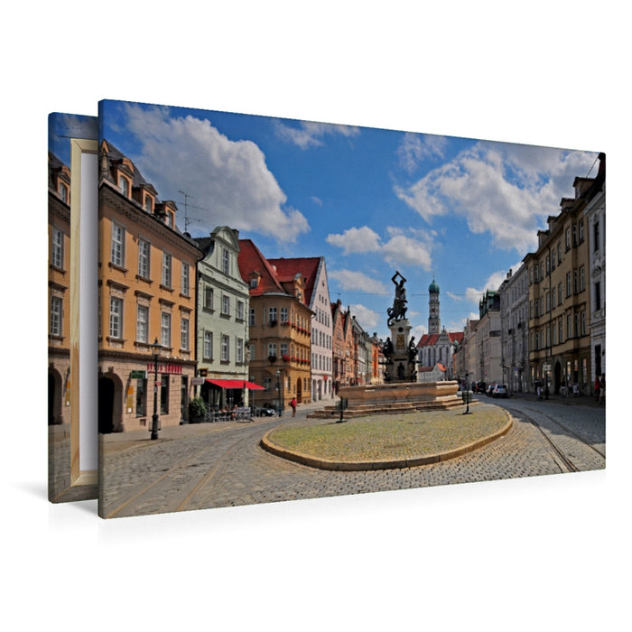 Premium Textil-Leinwand Herkulesbrunnen, Augsburg
