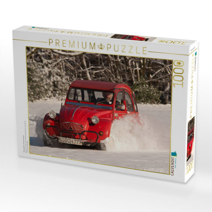 Fahrspaß im Pulverschnee - CALVENDO Foto-Puzzle'