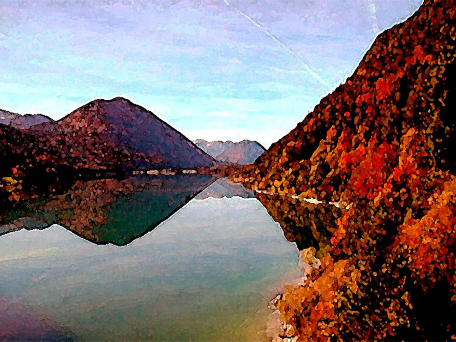 Sylvensteinstausee im Isarwinkel - CALVENDO Foto-Puzzle'