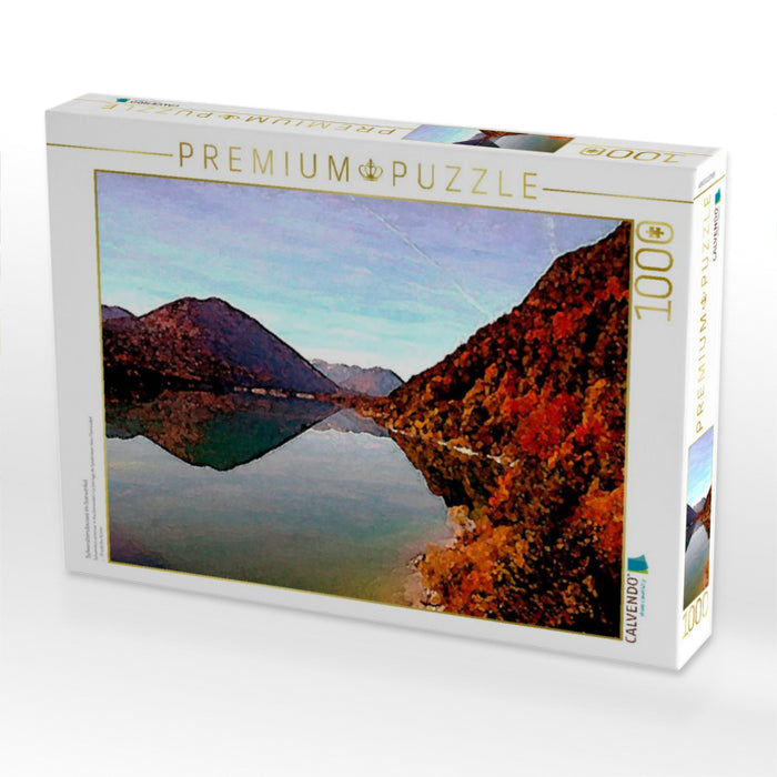 Sylvensteinstausee im Isarwinkel - CALVENDO Foto-Puzzle'