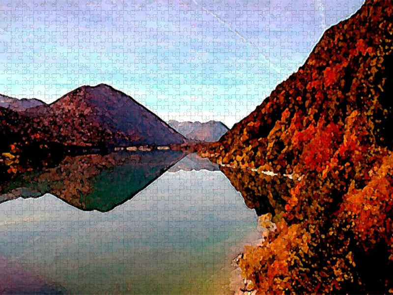 Sylvensteinstausee im Isarwinkel - CALVENDO Foto-Puzzle'