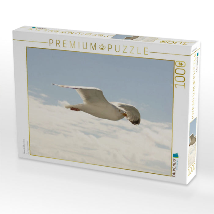 Fliegende Silbermöwe - CALVENDO Foto-Puzzle'