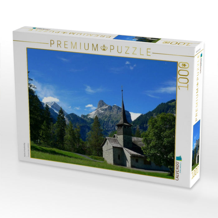 Église de Kandersteg - Puzzle photo CALVENDO 