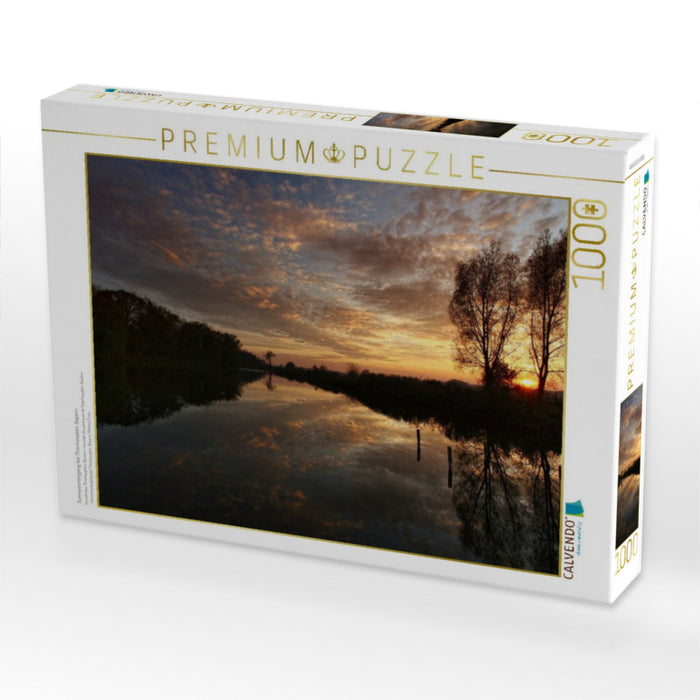 Sonnenuntergang bei Thierhaupten, Bayern - CALVENDO Foto-Puzzle'