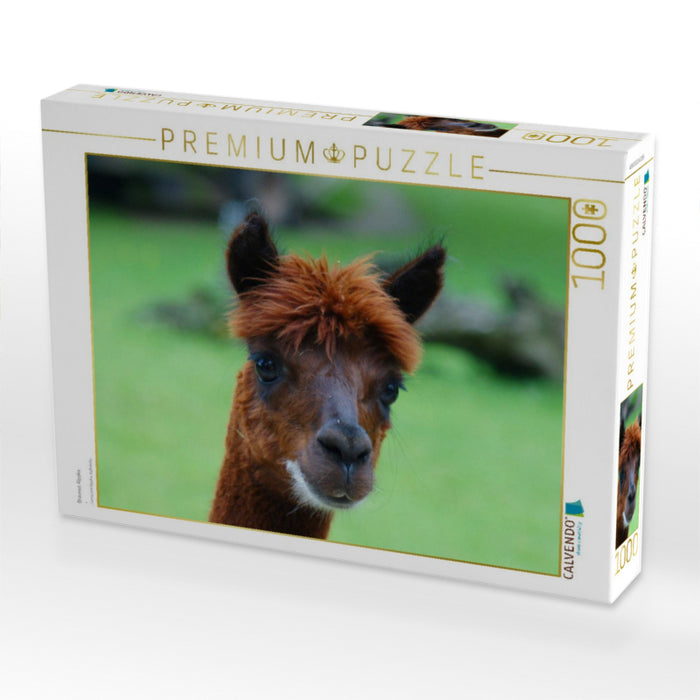 Braunes Alpaka - CALVENDO Foto-Puzzle'