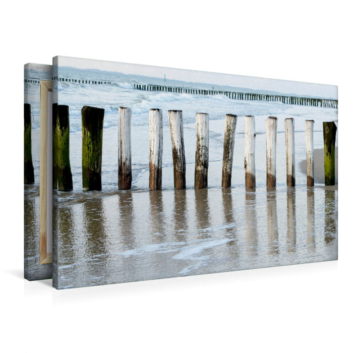 Premium Textil-Leinwand Strandimpression