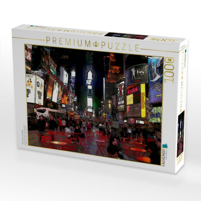 Times Square bei Nacht - CALVENDO Foto-Puzzle'