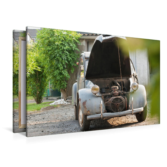 Premium Textil-Leinwand Minimalismus unter der Motorhaube