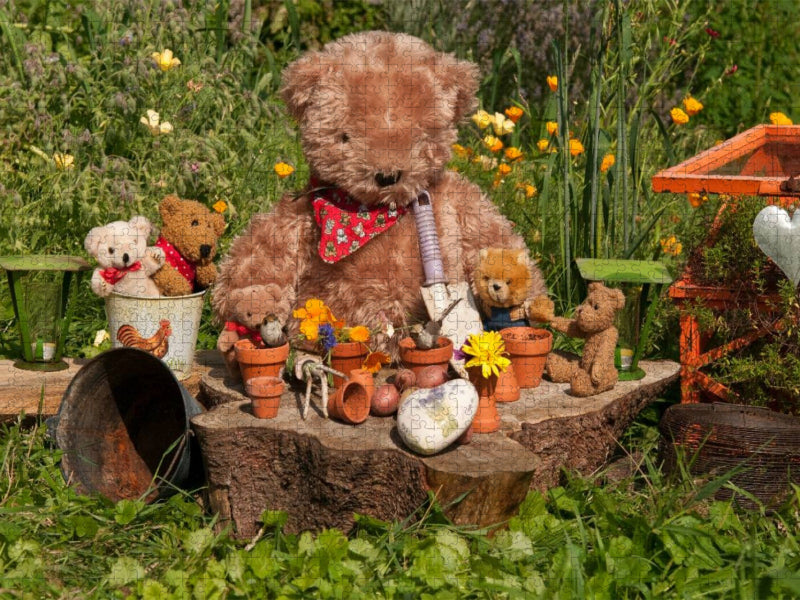 Garten-Bär - CALVENDO Foto-Puzzle'