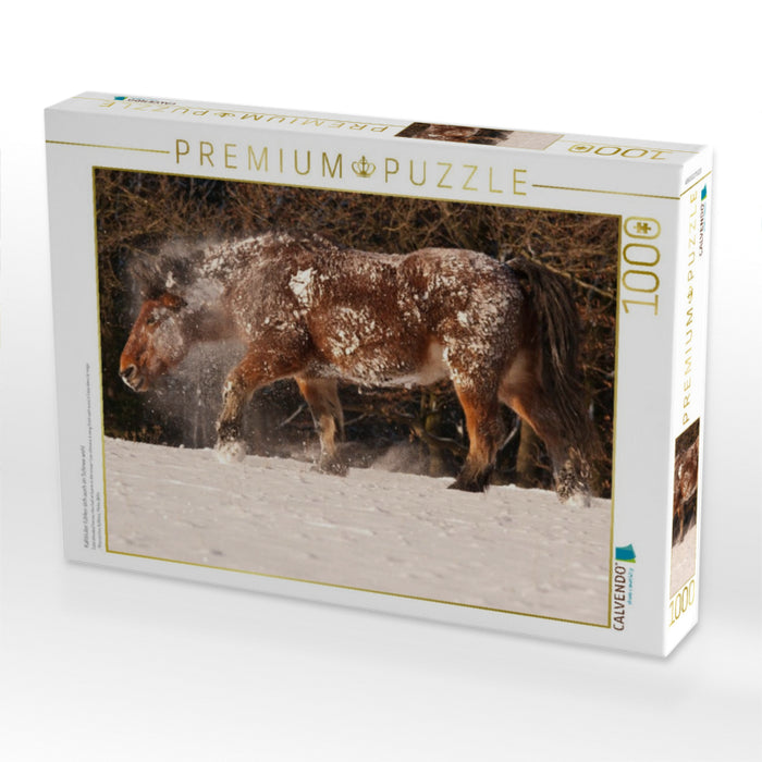 Kaltblüter fühlen sich auch im Schnee wohl - CALVENDO Foto-Puzzle'