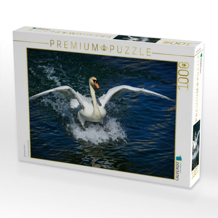 Schwanen Surfen - CALVENDO Foto-Puzzle'