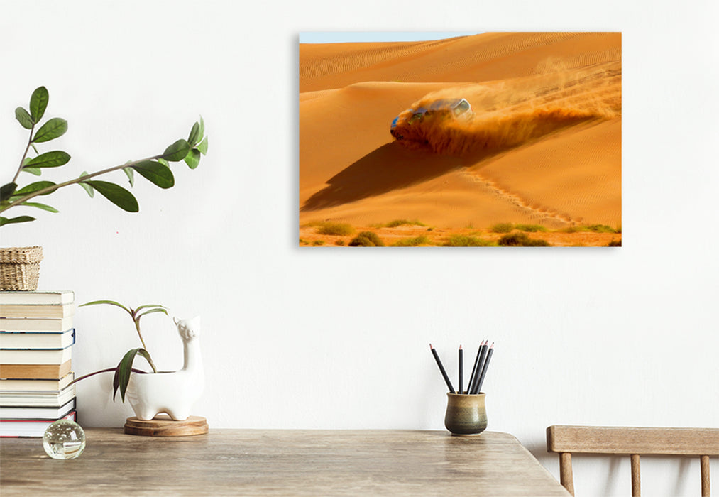 Premium Textil-Leinwand Premium Textil-Leinwand 120 cm x 80 cm quer Ein Motiv aus dem Kalender Wahiba Sands - Wüste in Oman