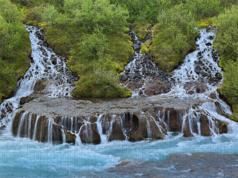 Hraunfossar Island - CALVENDO Foto-Puzzle'