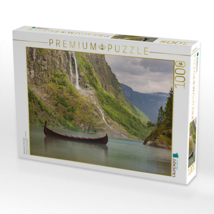 Naeroyfjord in Norwegen - CALVENDO Foto-Puzzle'