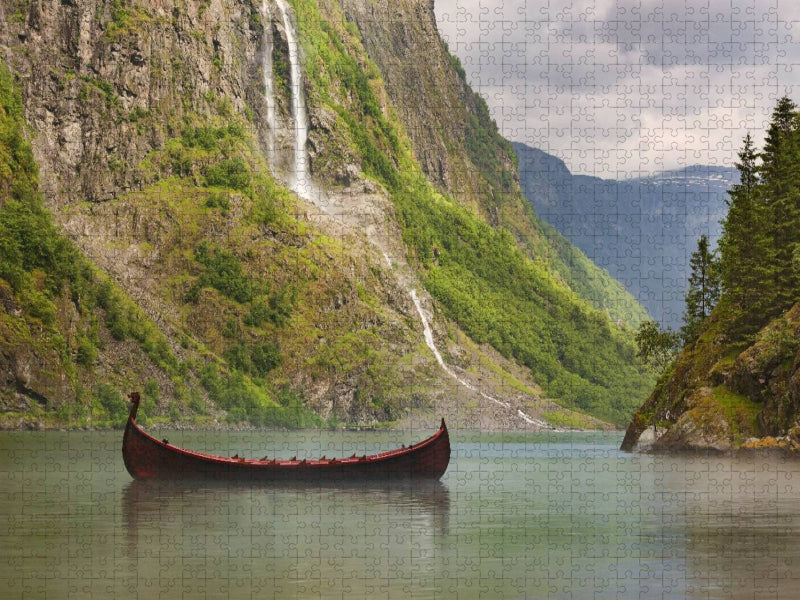 Naeroyfjord in Norwegen - CALVENDO Foto-Puzzle'