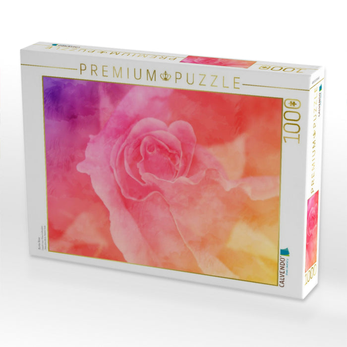 Bunte Rose - CALVENDO Foto-Puzzle'